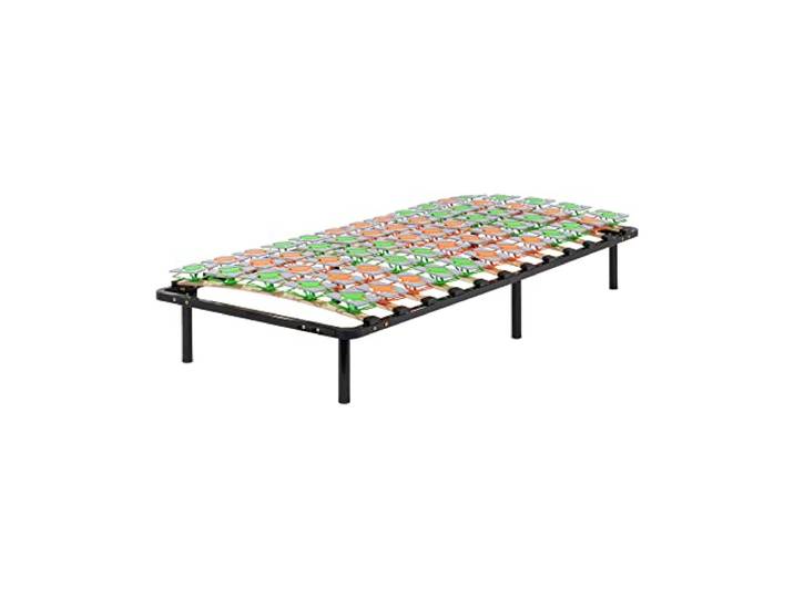 i-flair Metallbett Tellerlattenrost 100x200 cm auf Füßen, Gästebett Ergo IF57 mit Tellerfedern und Stauraum - für alle Matratzen und Betten geeignet