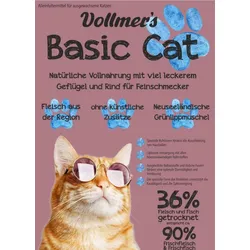 Vollmers Basic Cat | 5kg Trockenfutter für Katzen mit Rind