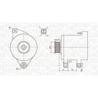 MAGNETI MARELLI Generator 063731894010 für TOYOTA