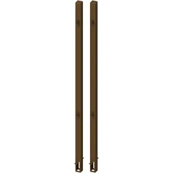 TraumGarten Metall-Pfosten Doppeltor 2er Set Braun