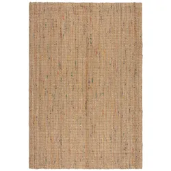 KADIMA DESIGN Jute Teppich handgewebt strapazierfähig naturfaser | 200x290cm