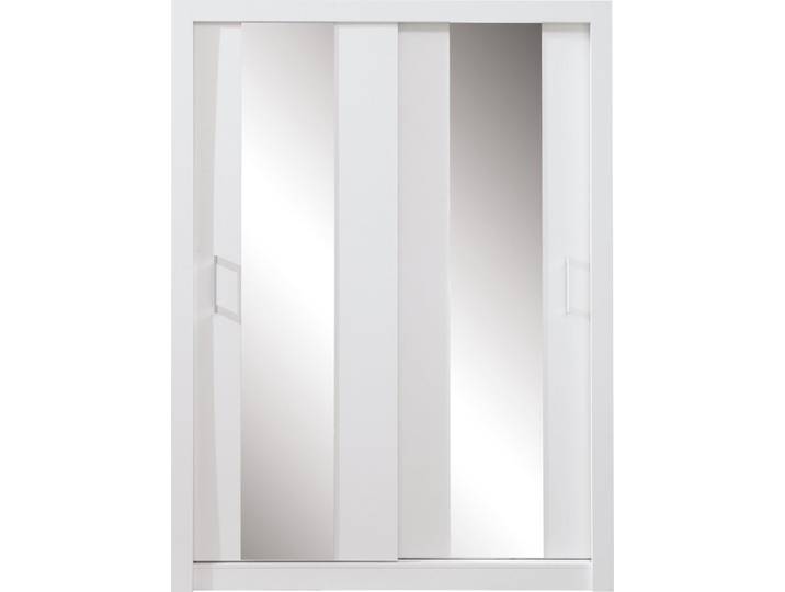 Masseno Schiebetürenschrank MIRA 160/215/60cm 2-türig mit Spiegel Weiß