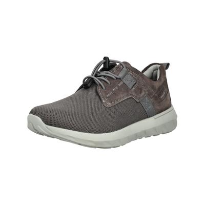 Schnürschuh JOSEF SEIBEL "Josef Seibel Halbschuhe Leder/Textil", Herren, Gr. 44, grau, Leder, Textil, Schuhe Schnürschuh