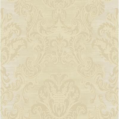 Seabrook Designs Woodcroft Damask Unpasted Wallpaper