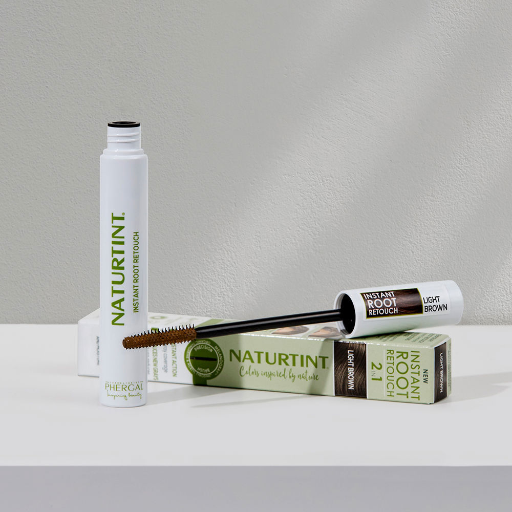 Naturtint Retouche racinaire instantanée 2 en 1 pour cheveux gris temporaires #Brun clair