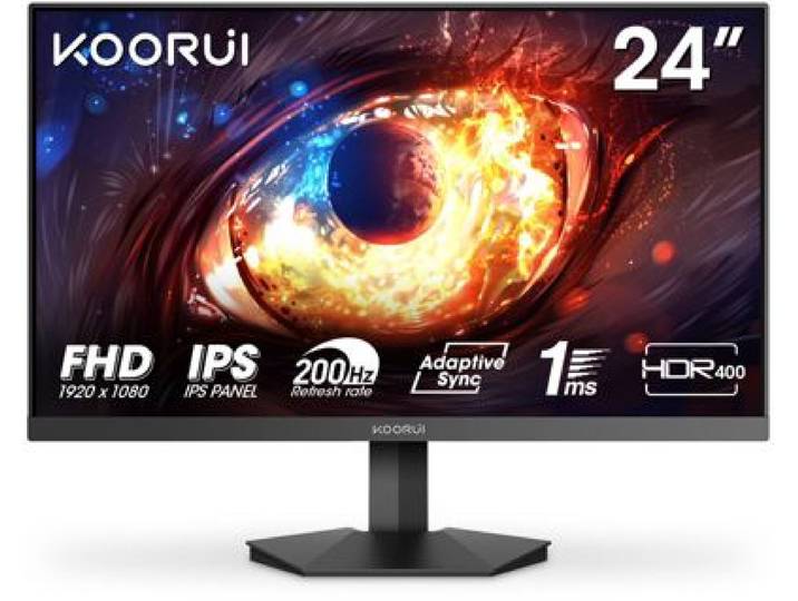 Koorui - Ecran Pc Gamer G2411p 24 Full Hd 200hz Ips Hdr 400