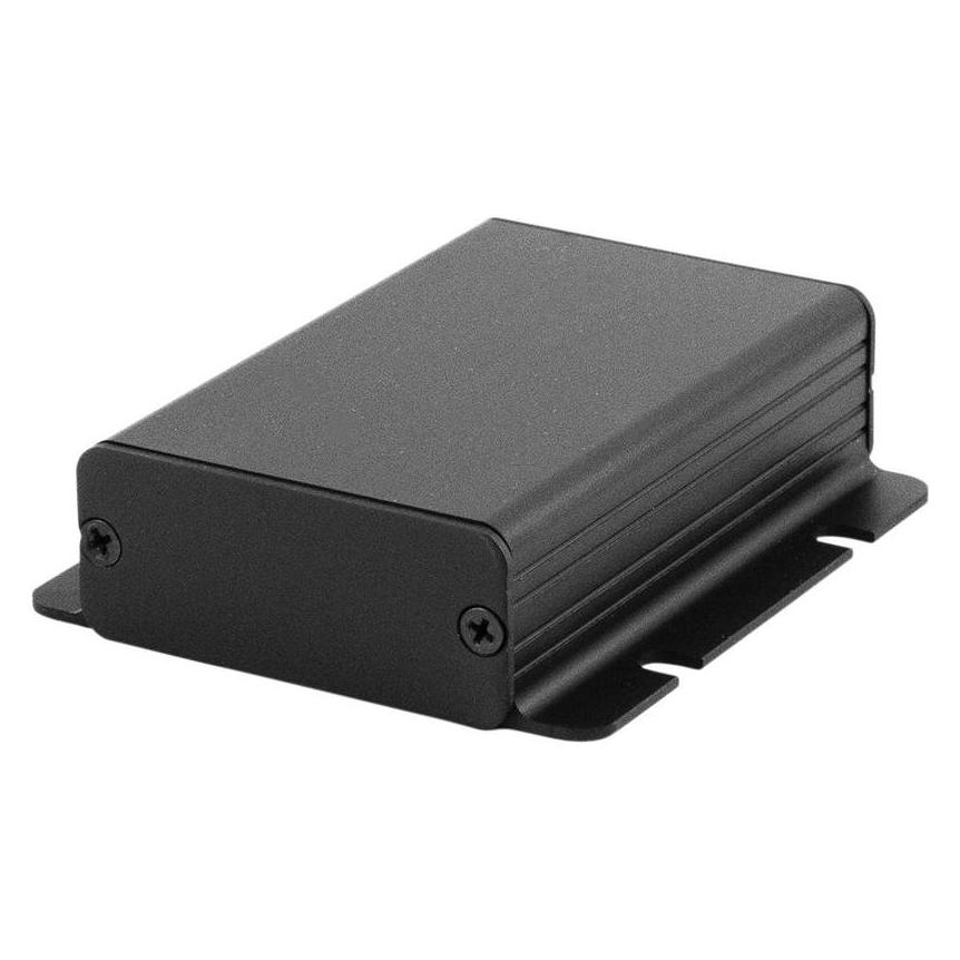 Hammond Gehäuse mit integrierten Flanschen, Aluminium-Strangpressprofil, 80x74x22.93mm, Schwarz, eloxiert (Gehäuse) (1455CF801BK)