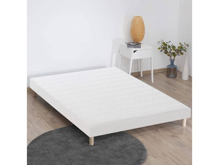 Sommier tapissier a lattes blanc 160x200