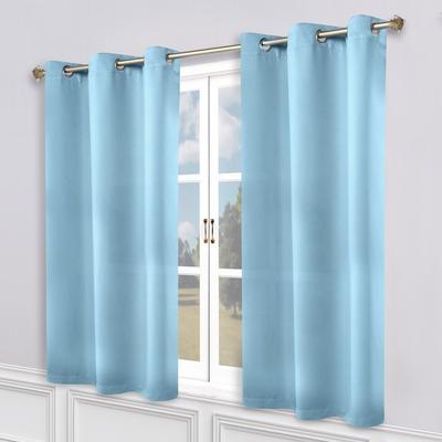 Superior Modern Solid Washable Room Darkening Curtains, Set of 2 Panels