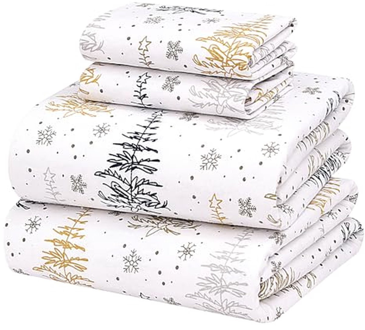 Flanellen Lakenset Rood - Queen Size - 100% Katoen