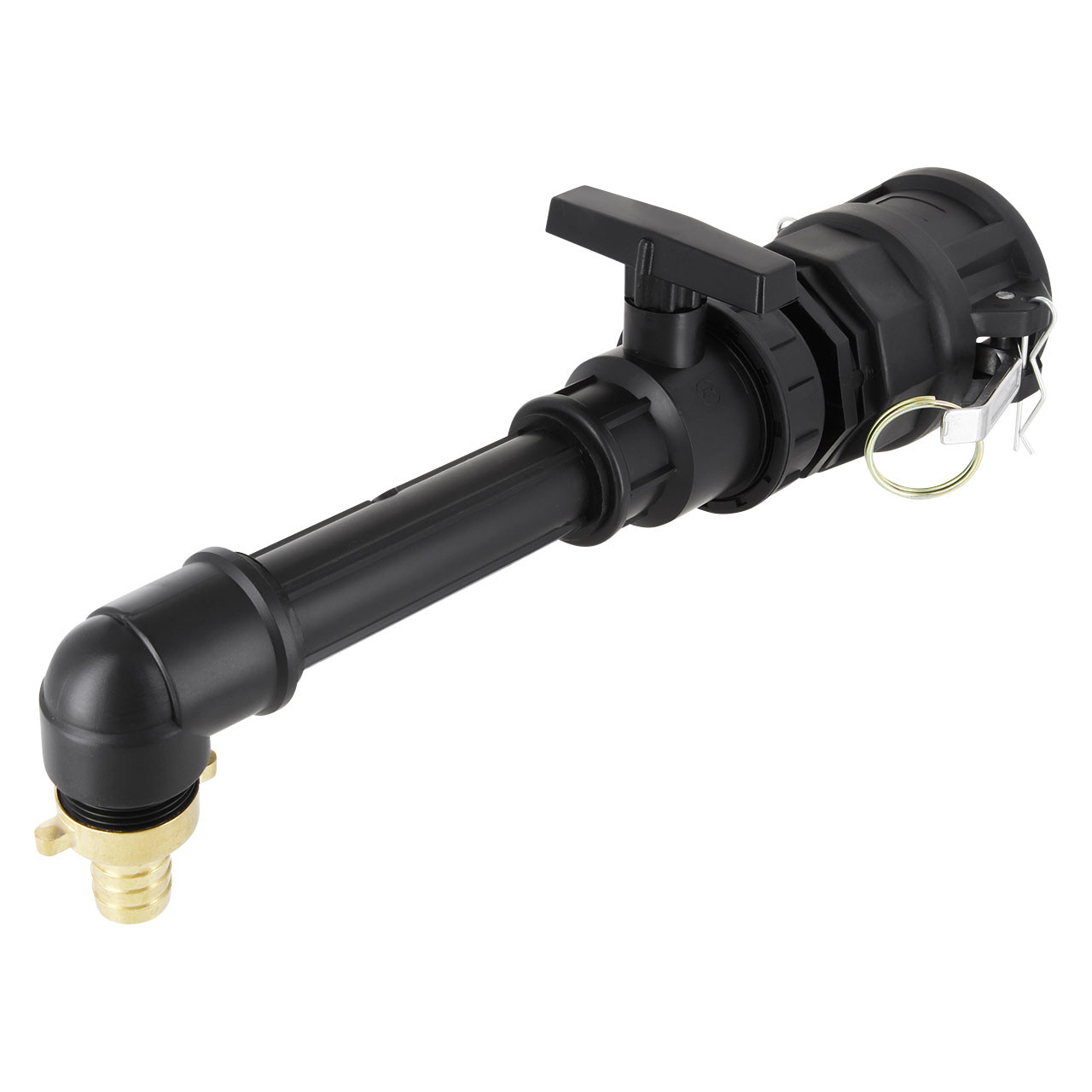 REKUBIK IBC Adapter 2" Camlock Dose - 1" Kugelhahn Extra-Lang