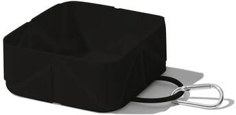 Inspired Finds Portable Silicone Collapsible Pet Travel Bowl For Dogs & Cats black