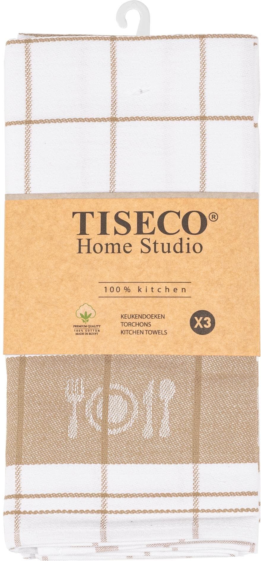 Geschirrtuch "Tiseco Pharao 3er Set", beige (sand), Obermaterial: 100% Baumwolle, Geschirrtücher, Geschirrtuch sand Einheitsgröße
