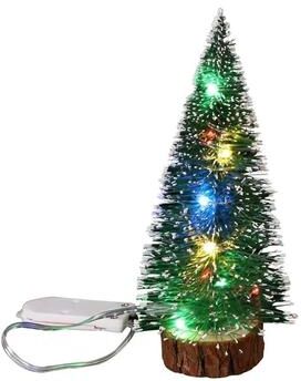 Uplifted Finds Mini LED Christmas Tree Tabletop Decoration With Snow Frost For Holiday Home Display 25 Cm multicolor