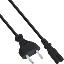 InLine Netzkabel, Netzstecker auf Euro 8 C7 Stecker, 0,30m