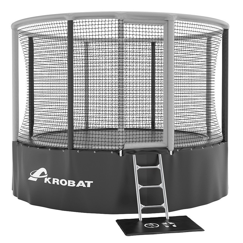 Akrobat Trampolin "Gallus", ø 480 cm, Grau-Schwarz