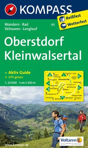 Oberstdorf - Kleinwalsertal 1 : 25 000: Wanderkarte mit Aktiv Guide, Radwegen, Loipen und alpinen Skitouren. GPS-genau - Preis vom 09.10.2026 07:28:09 h
