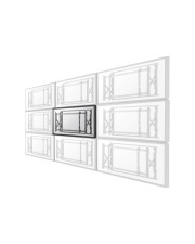 Neomounts Wandhalterung für LCD-Display Schwarz (LED-VW1750BLACK)