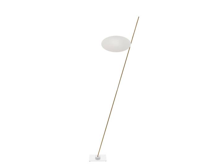 CATELLANI & SMITH lampadaire LEDERAM F1 (Tige or / disque blanc - Métal)