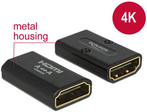 Delock 65659 HDMI Adapter [1x HDMI-Buchse - 1x HDMI-Buchse] Schwarz