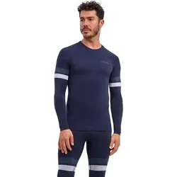 FALKE Herren Unterhemd MW Longsleeved Shirt Tight Trend m, Größe XXL in Blau Blau