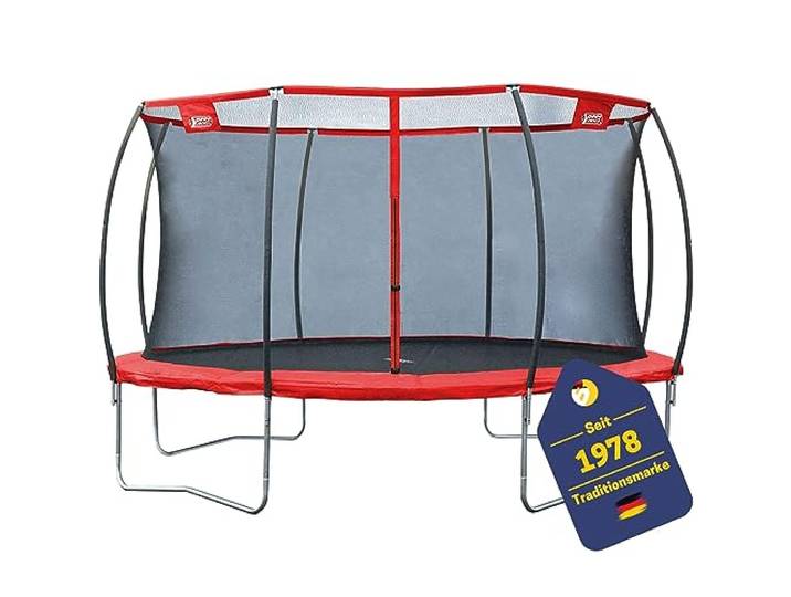Best Sporting Trampolin Superstar 2.0 I Gartentrampolin I hochwertig & groß mit Sicherheitsnetz I Ø 426 cm I max. Benutzergewichts 150 kg I für Kinder
