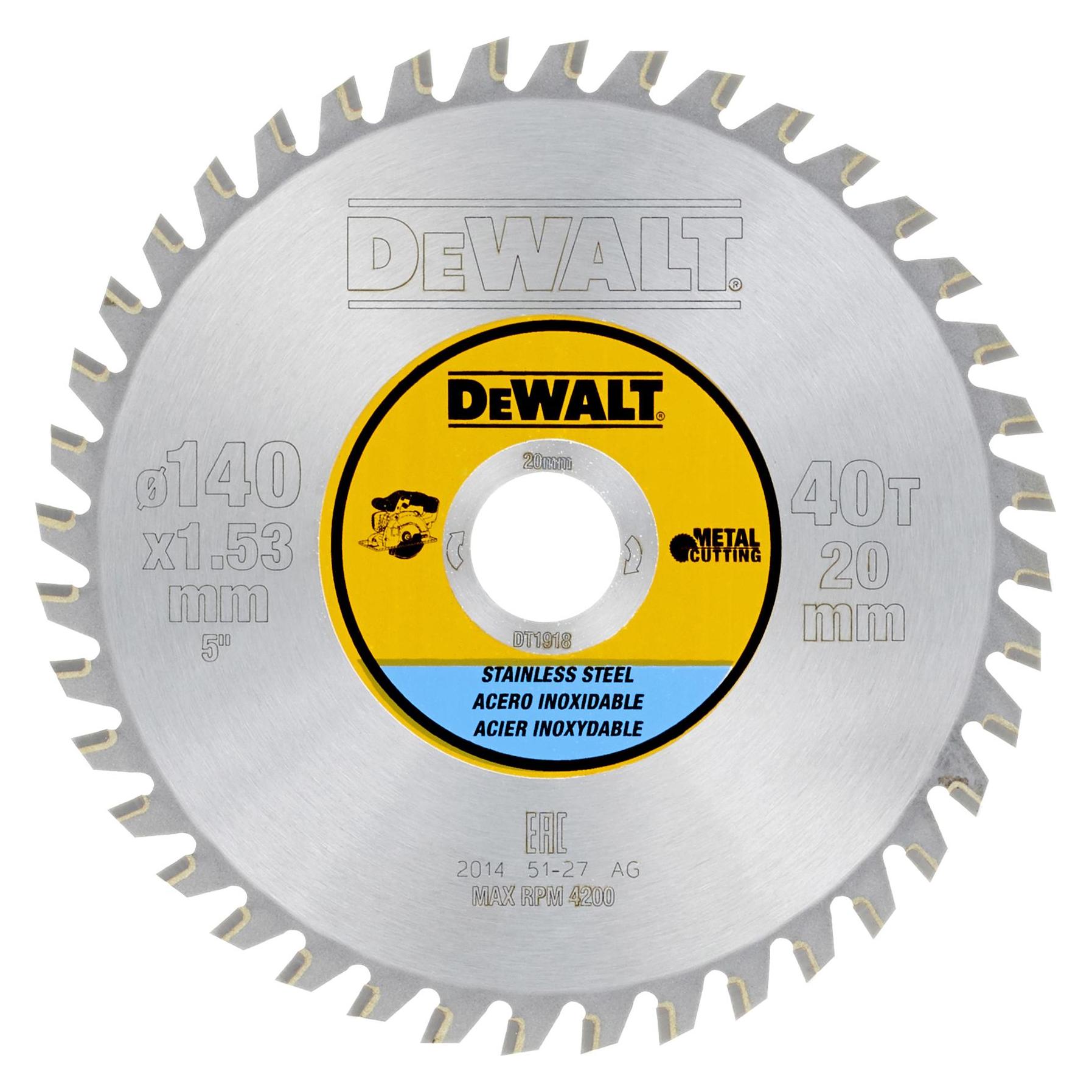 DeWalt Wolframcarbid Kreissägeblatt, Ø 140mm (DT1918-QZ)