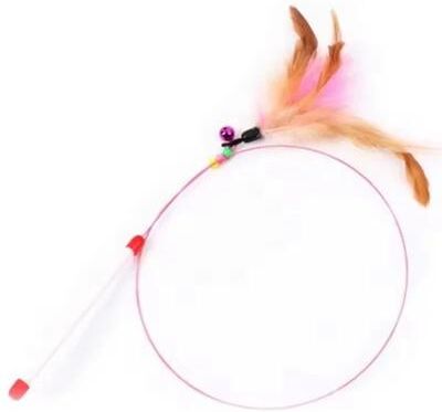 Inspired Living Rotating Dragon Totoro Cat Wand Toy With Bell & Fish Teaser multicolor