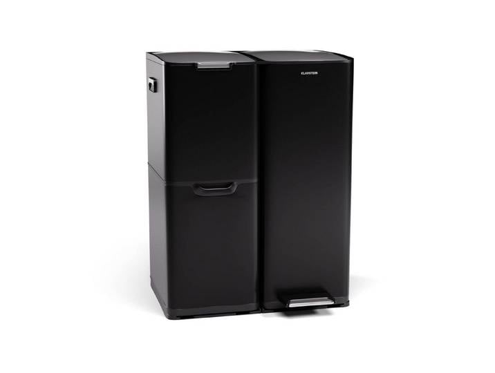 Klarstein Mülltrennsystem Tiyo, Mülleimer 3 Fach Treteimer Trash Bin 60L
