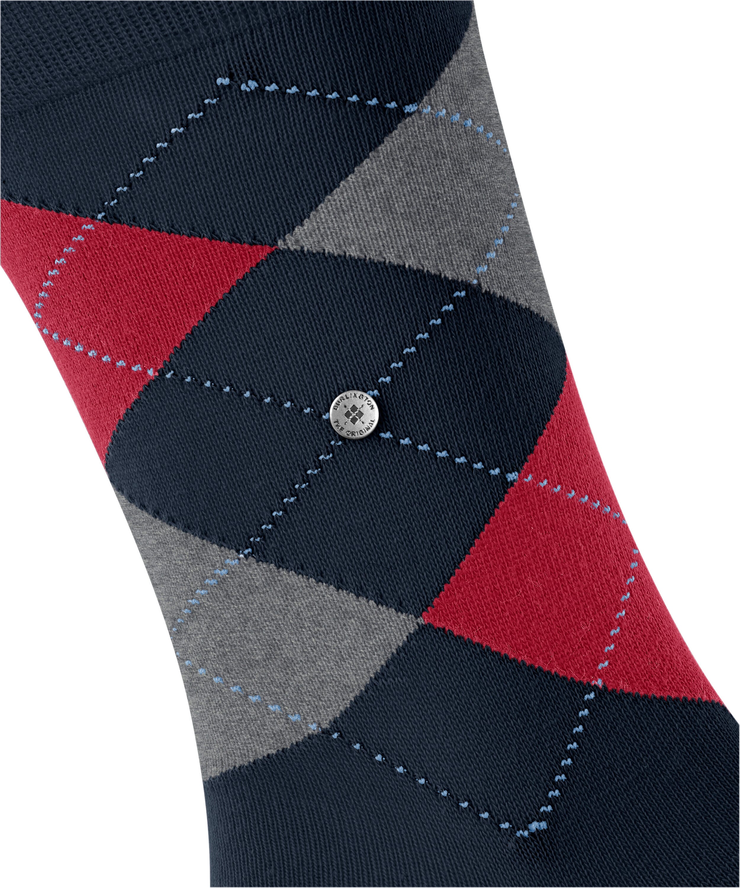 Socken BURLINGTON "King", Herren, Gr. 46, Sockengrösse, blau (marine), Baumwollmischung, Socken Socken, Einheitsgrösse 40-46, Argyle-Muster, Burlington-Clip marine 46, Sockengrösse