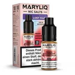 Maryliq Peach Strawberry Watermelon Ice NicSalt Liquid 10ml / 20mg