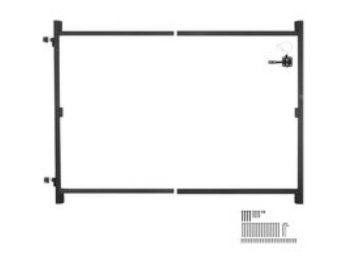 VEVOR Kit de construction de portail, pour ouvertures 915-1524 mm large, kit cadre de portail complet anti-affaissement réglable, 1651 mm haut, avec verrou à loquet, pour clôture en bois, fer, noir