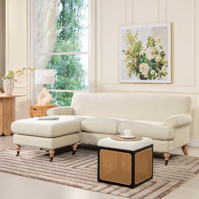 Taylor "Alana 88"" L Shape Reversible Chaise Sectional Sofa"