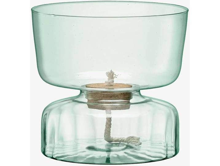 LSA International Vase Canopy klar Glas/Kork D 24.1 cm H 21.8 cm - Vase