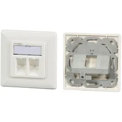 EFB IMT-02-RK-WS-DF INFRALAN® 2-Port UAE Rahmenset für Keystone, Slimline IKS-6A-PVP, designfäh IMT02RKWSDF