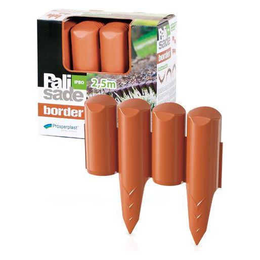 Prosperplast 2,5 m Rasen Kunststoff Grenze Rand, in terracotta Farbe (250 cm) (IPBO-R624)
