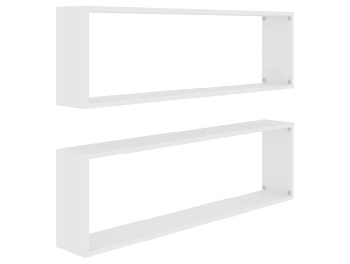 vidaXL Wandregale, 100/15/30 cm, aus Holzwerkstoff, Weiß, 2er-Set, 100x30x15 cm, Wohnzimmer, Regale, Wandregale