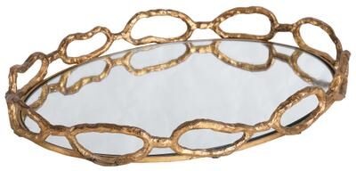 Uttermost Cable Chain Mirrored Tray