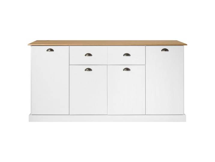 Buffet 4 portes / 1 tiroir STANFORD Blanc / miel
