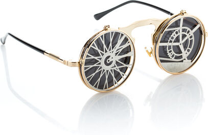 Brille "Steampunk", gold