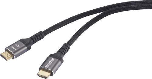 SpeaKa Professional HDMI Anschlusskabel HDMI-A Stecker 1.00m Schwarz SP-13125600 4K UHD HDMI-Kabel