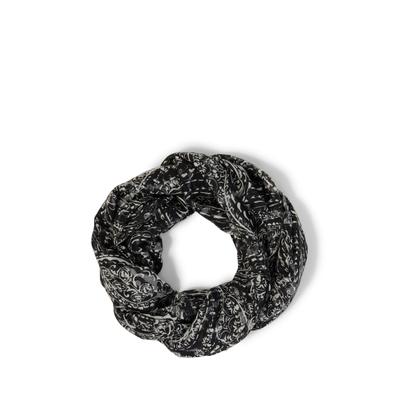 Loop TOM TAILOR, Damen, schwarz-weiß (schwarz paisley), Web, Polyester, Modetücher Loop, mit Animal-Print