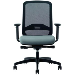 Bisley Bürostuhl Bali, grau/schwarz, Stoff/Netz, belastbar bis 120 kg