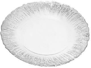 "Alice Pazkus Set Of Four 11"" Dinner Plates With Flashy Silver Design"