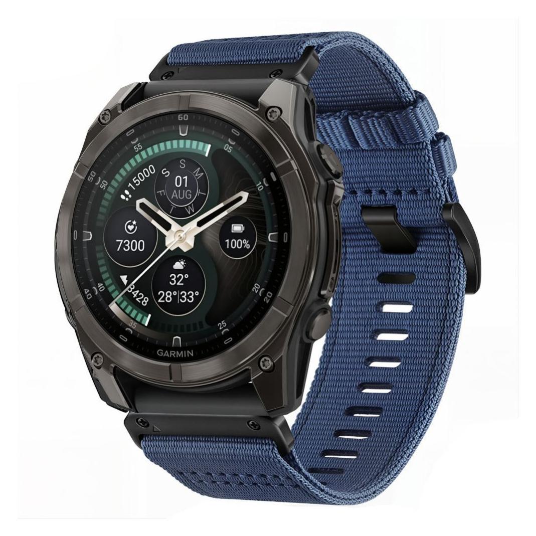 Tech-Protect Nylon Classic Strap tmavě modrá / Řemínek pro Garmin Fenix (26 mm, Polyamid) (5906302388011)
