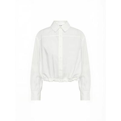 Hemdbluse LEVETE ROOM "Levete Room Shirt LR-SEAN", Damen, Gr. S, weiß (1001, star weiß), Obermaterial: 100% Baumwolle, Blusen Hemdbluse