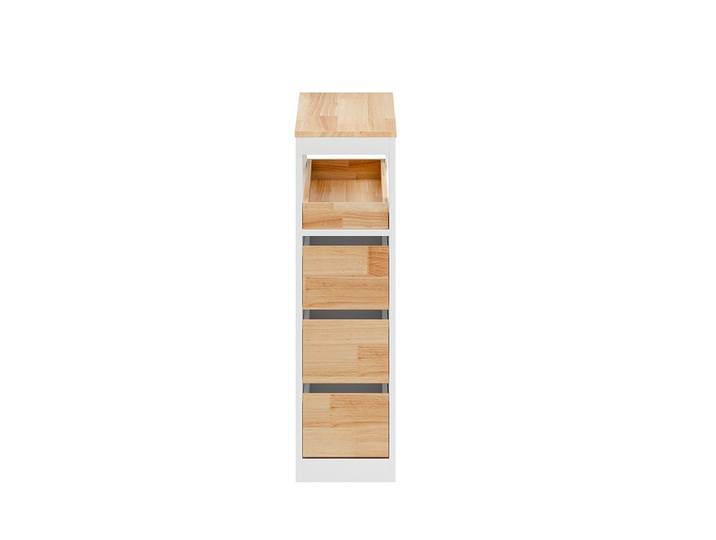 BADUNTERSCHRANK mit 3 Schubladen Weiß 65x23x82cm Minimalistisch