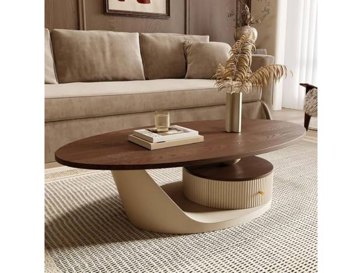 HLDJYLZS Couchtisch aus Massivholz, Wabi-Sabi Vintage Stil für Wohnzimmer Massivholz, Wabi-Sabi Stil, Vintage Design, Französischer Stil, Bauhaus Stil, Kleine Räume, Wohnzimmer