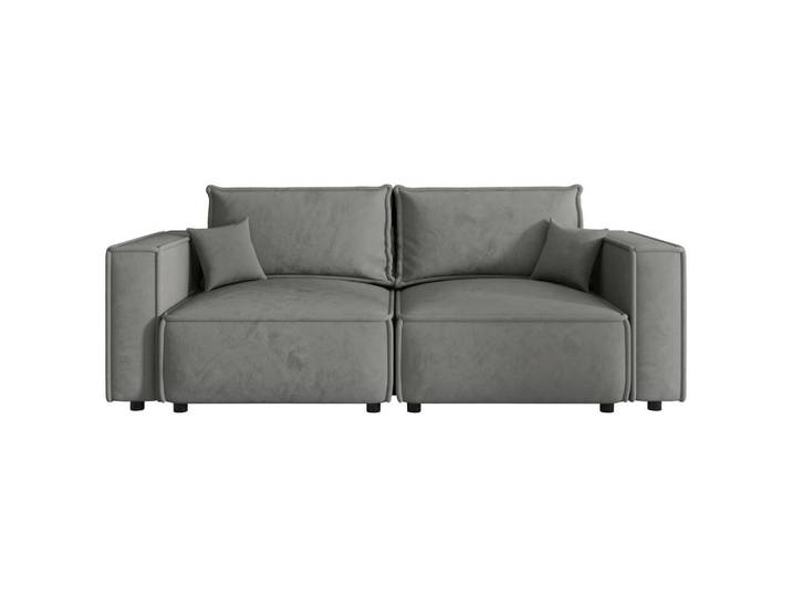 Xora Sofa, Grau, Kunststoff, 2-Sitzer, Füllung: Schaumstoffflocken,Schaumstoffflocken, 250x68x104 cm, Stoffauswahl, Wohnzimmer, Sofas & Couches, Sofas