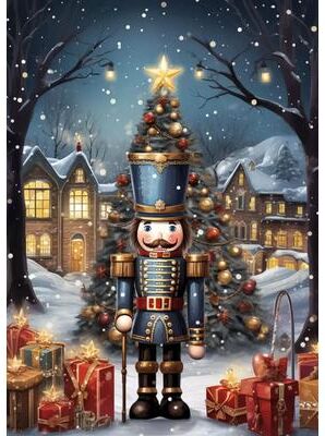 Uplift Picks Classic Christmas Canvas Wall Art Santa Claus And Tree Holiday Decor 23 50x70 Cm